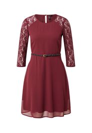 VERO MODA Abito 'Pello'  rosso rubino / nero