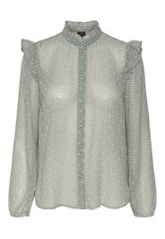 VERO MODA Camicia da donna 'Kimmi'  verde / bianco