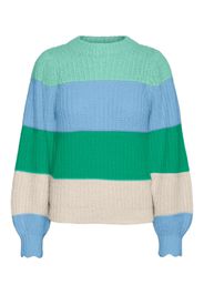 VERO MODA Pullover 'New Wine'  crema / blu fumo / verde pastello / verde sfumato