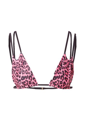 VIERVIER Top per bikini 'Jody'  rosa / nero