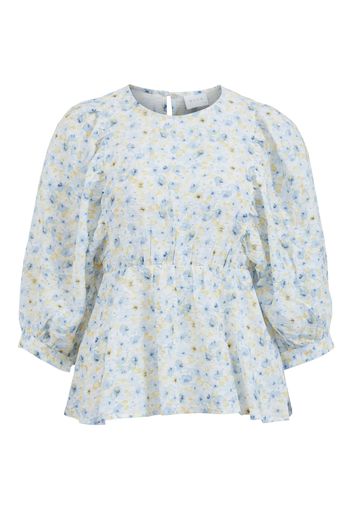 VILA Camicia da donna 'Siflo'  blu chiaro / giallo chiaro / offwhite