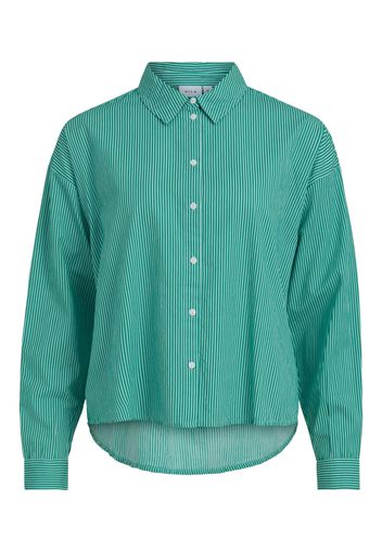 VILA Camicia da donna 'Malene'  verde / bianco