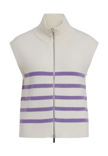 VILA Gilet in maglia 'CICIA'  crema / lilla scuro