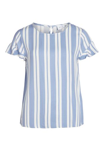 VILA Camicia da donna 'Billy'  blu / bianco