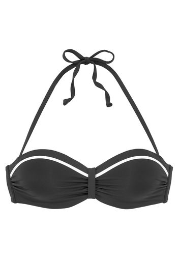 VIVANCE Top per bikini  nero / bianco