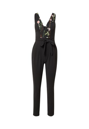 WAL G. Tuta jumpsuit 'FLOWER POWER'  verde / arancione scuro / nero