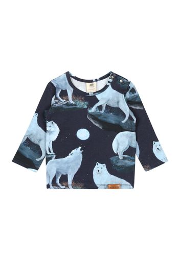 Walkiddy Maglietta 'SINGING WOLFS'  blu notte / blu chiaro / grigio / nero