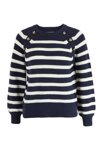 Wallis Petite Pullover 'Breton'  navy / bianco