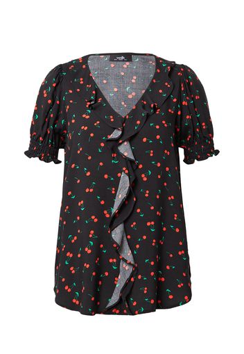 Wallis Camicia da donna  nero / rosso chiaro / giada