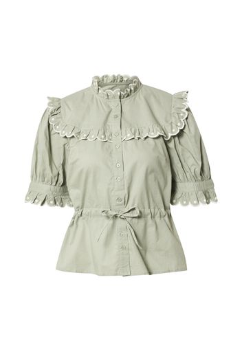 Warehouse Camicia da donna  verde chiaro / bianco