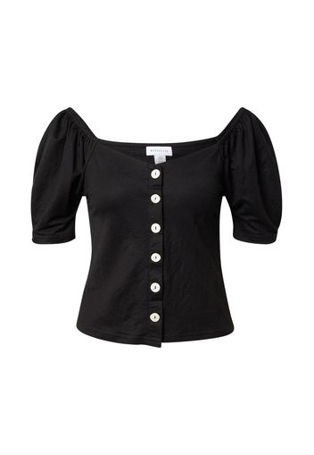 Warehouse Camicia da donna  nero / guscio d'uovo