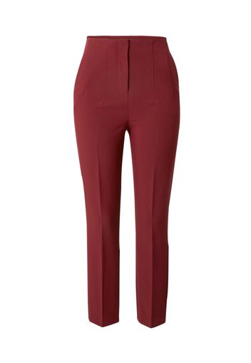 Warehouse Pantaloni con piega frontale  rosso vino