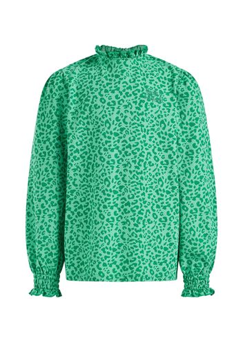 WE Fashion Camicia da donna  smeraldo / verde chiaro