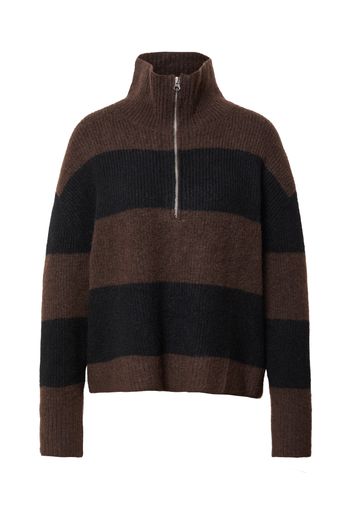 WEEKDAY Pullover 'Stay'  marrone scuro / nero