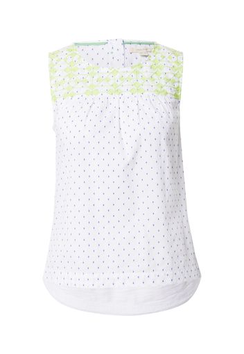 WHITE STUFF Top 'Georgie'  bianco / verde chiaro / blu