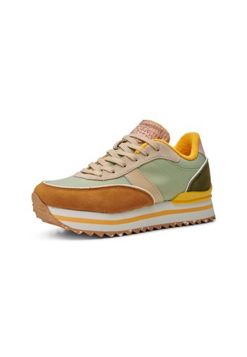 WODEN Sneaker bassa 'Nellie II'  beige / ocra / oliva / menta