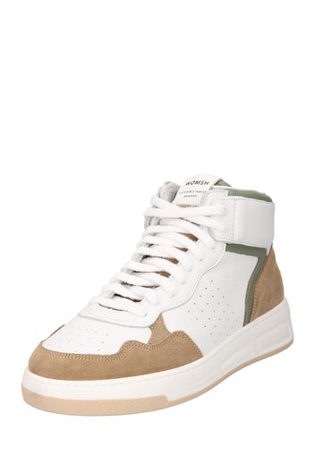 WOMSH Sneaker alta  bianco / marrone chiaro / verde