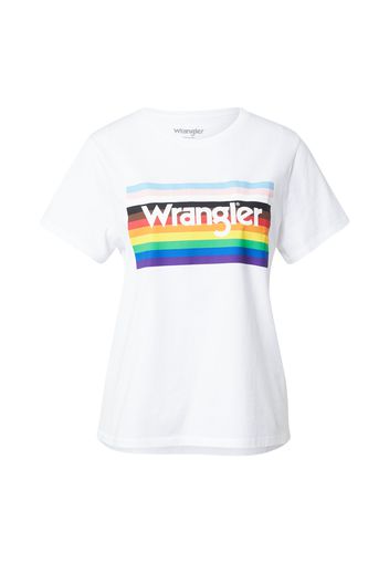 WRANGLER Maglietta 'PRIDE'  bianco / lilla scuro / giallo / arancione / castano