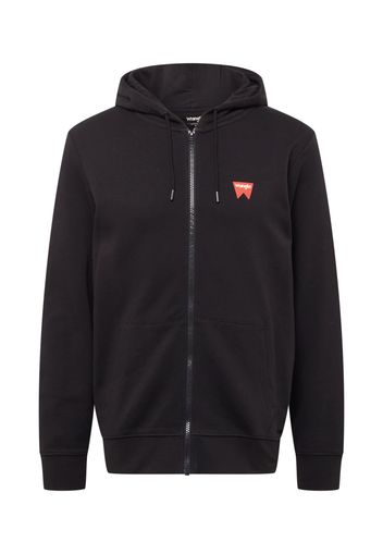 WRANGLER Giacca di felpa  nero / rosso / bianco