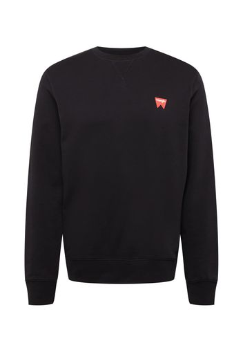 WRANGLER Felpa 'Sign off'  nero / bianco / rosso