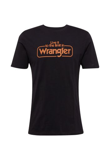 WRANGLER Maglietta  arancione / nero