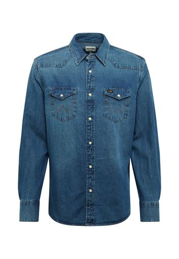 WRANGLER Camicia  blu denim