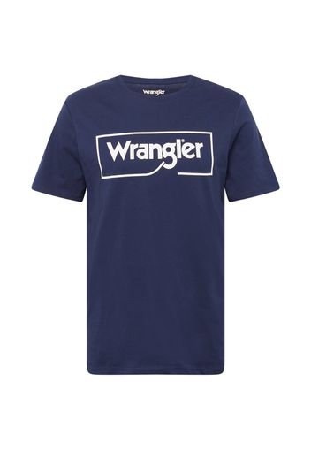 WRANGLER Maglietta 'FRAME'  navy / bianco