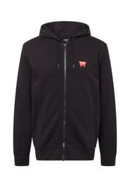 WRANGLER Giacca di felpa  nero / rosso / bianco