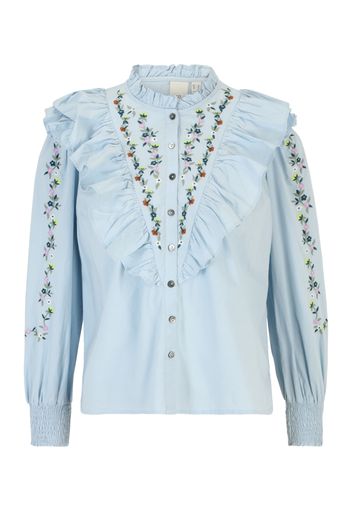 Y.A.S Petite Camicia da donna 'KENLY'  blu chiaro / colori misti