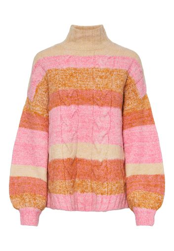 Y.A.S Pullover 'MARLIA'  rosa / arancione sfumato / beige scuro / arancione