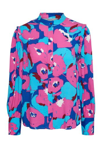 Y.A.S Camicia da donna 'FLOWER POW'  blu cielo / blu chiaro / rosa chiaro / bianco