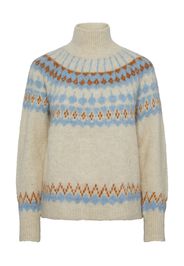 Y.A.S Pullover 'Ista'  beige sfumato / blu chiaro / marrone