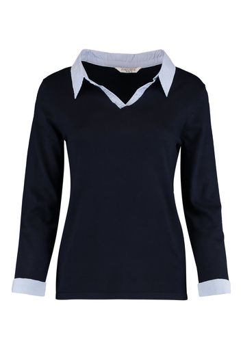 ZABAIONE Pullover 'Ly44dia'  navy / blu chiaro / bianco