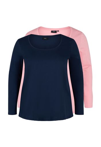 Zizzi Maglietta  navy / rosa chiaro