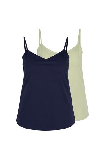 Zizzi Top  navy / verde pastello