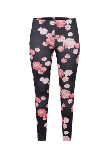 Zizzi Leggings 'VJADAN'  nero / rosa / rosa antico