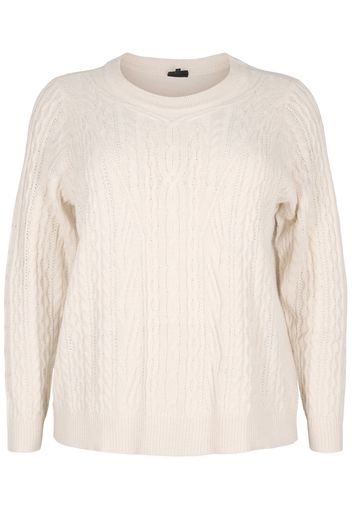 Zizzi Pullover 'Friday'  beige