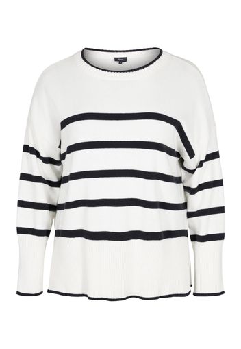 Zizzi Pullover 'EMILY'  nero / offwhite