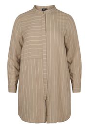 Zizzi Camicia da donna  bianco / beige chiaro