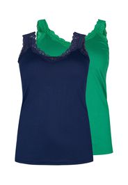 Zizzi Top  marino / verde erba