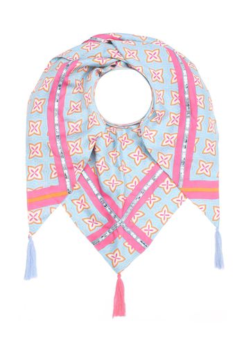 Zwillingsherz Foulard  blu chiaro / rosa / bianco / arancione