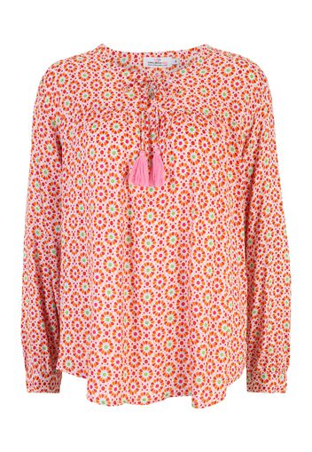 Zwillingsherz Camicia da donna 'Liselotte'  lime / arancione / rosso / bianco