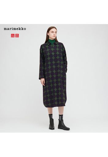 Vestito Marimekko Flanella Maniche Lunghe Donna