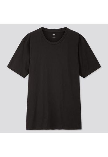 Uniqlo T-Shirt 100% Cotone Supima Girocollo - Nero - Xxs