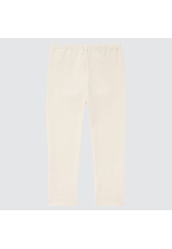 Uniqlo Leggings Cotone A Costine - Bianco - 6-12 Mo