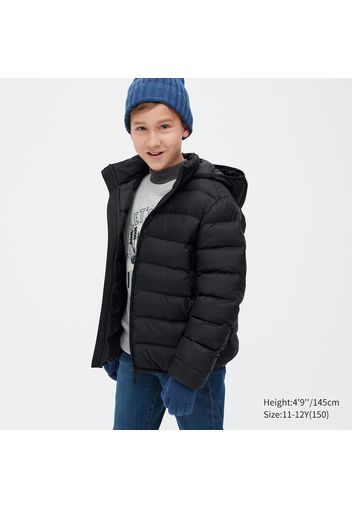 Uniqlo Parka Imbottito Con Cappuccio (Lavabile In Lavatrice) Bambino - Nero - 3-4Y