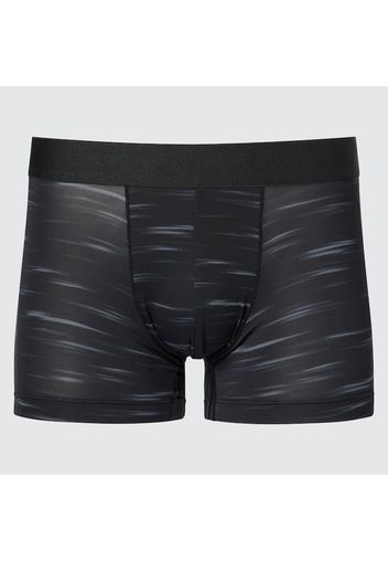 Uniqlo Poliestere Boxer Airism Stampa Sfumata Vita Bassa - Nero - S