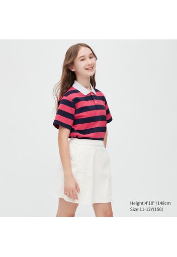 Uniqlo Cotone Polo Dry Piqué A Righe Bambino - Rosso