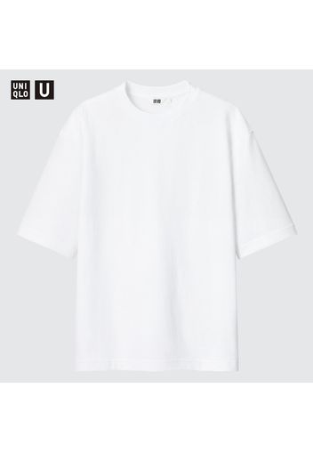 Uniqlo T-Shirt Airism Cotone Oversized Girocollo - Bianco