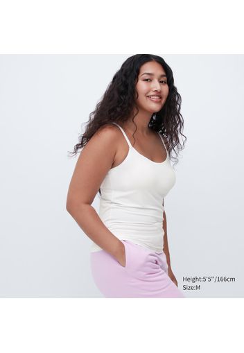 Uniqlo Poliestere Canotta Airism Con Reggiseno - Bianco